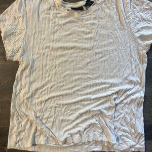 Rachel Zoe White Ribbed Blouse